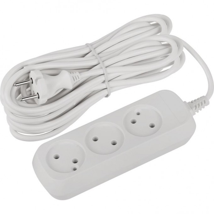 Удлинитель электрический ЭРА UDL-16-350-E Greenline 3 розетки с заземлением 5м ПВС 3х1кв.мм B0065045