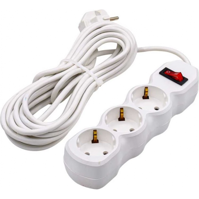 Удлинитель электрический ЭРА UDL-16-370-ES Greenline 3 розетки с заземлением с выключателем 7м ПВС 3х1кв.мм B0065012