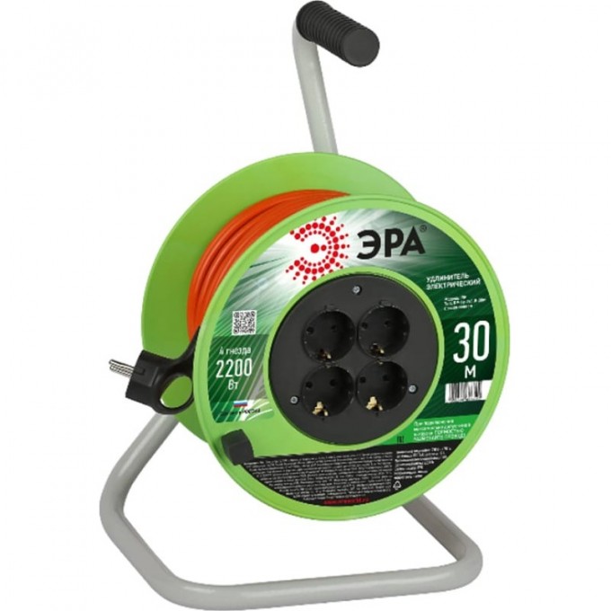 Удлинитель на катушке ЭРА Б0056099 4х30м с заземлением RP-4e-3х1.0-30m ПВС 3х1 B0056099 Удлинитель на катушке ЭРА Б0056099 4х30м с заземлением RP-4e-3х1.0-30m ПВС 3х1 B0056099