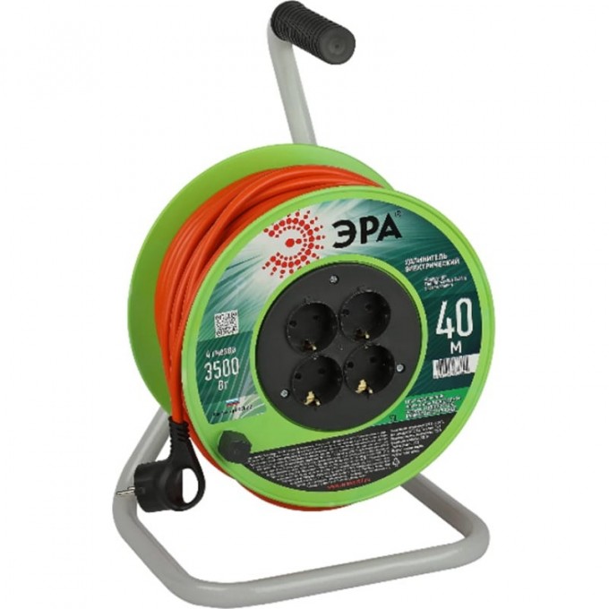 Удлинитель на катушке ЭРА Б0056103 4х40м с заземлением RP-4e-3x1.5-40m ПВС 3х1.5 B0056103 Удлинитель на катушке ЭРА Б0056103 4х40м с заземлением RP-4e-3x1.5-40m ПВС 3х1.5 B0056103