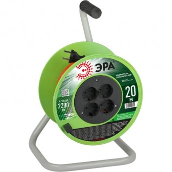 Удлинитель на катушке ЭРА Б0059781 4х20м без заземл. RP-4-2x1.0-20m ПВС 2х1