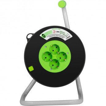 Удлинитель на пластиковой катушке ЭРА GREEN LINE Б0065086 4х30м с заземлением KAT-3x1-30m ПВС 3х1