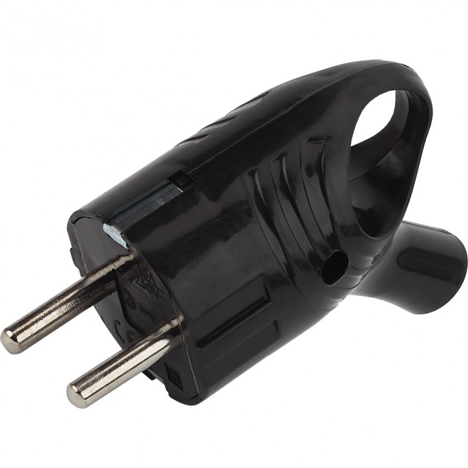 Вилка Vx4-B ЭРА с/з угловая с кольцом 16A черная B0039677 Вилка Vx4-B ЭРА с/з угловая с кольцом 16A черная B0039677