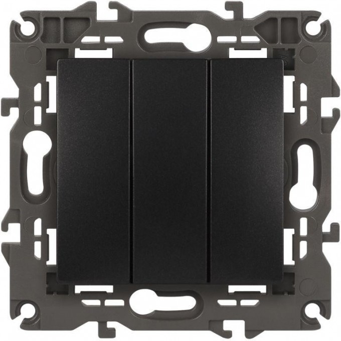 Выключатель 3-клавиши ЭРА ELEGANCE 14-1107-05 10А IP20 250В 10AX механизм антрацит B0034254 Выключатель 3-клавиши ЭРА ELEGANCE 14-1107-05 10А IP20 250В 10AX механизм антрацит B0034254