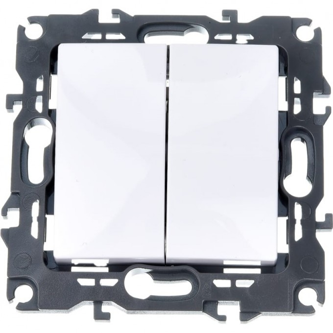 Выключатель двойной ЭРА 12-1104-01 10АХ-250В IP20 белый B0014645 Выключатель двойной ЭРА 12-1104-01 10АХ-250В IP20 белый B0014645