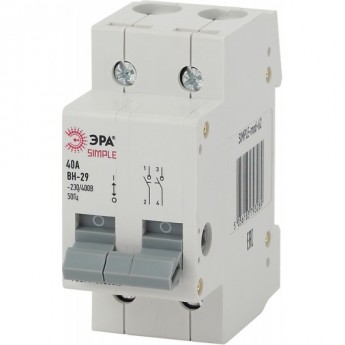 Выключатель нагрузки ЭРА SIMPLE-MOD-61 SIMPLE 2P 40А ВН-29