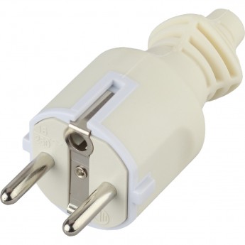 Вилка ЭРА V4(W) c заземлением 16A прямой ввод белая